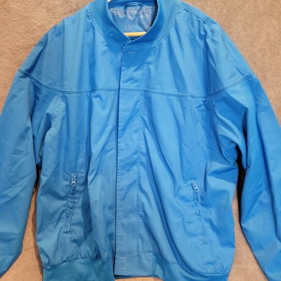 Haband Men’s Blue Jacket 2XL Lightweight Windbreaker Bomber Style - Picture 3 of 8